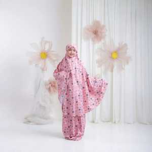 MS - Mukena anak tanggung Elise 2 in 1 lasercut katun mikro Pakaian Muslim Anak Perempuan