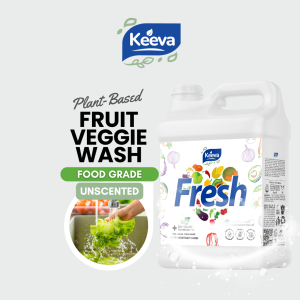 Keeva Fresh Fruit and Vegetable Wash - Natural Food Grade Solution Eliminates Waxes Chemicals and Dirt Residues