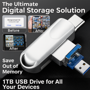 Large-Capacity Mobile Phone Expansion Flash Drive Type-C Dual Interface Memory Expansion For Computer Mobile Phone Dual-Purpose