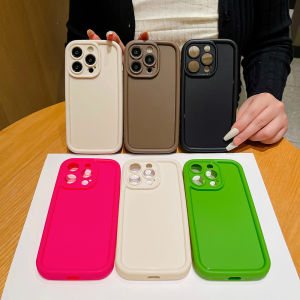 Pure Color Soft Phone Case For iPhone 14 15 Pro Max 11 12 13 7 8 Plus X XR XS SE 2020 Matte Shockproof Casing
