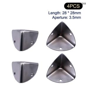 ✨[nappa] 4pcs sắt góc bảo vệ bảng góc cạnh bảo vệ Bìa đồ trang sức ngực hộp gỗ trường hợp trang trí chân chân kim loại góc