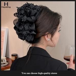 Hayating Elegance Temperament Large Claw Clip Multilayer Bow Hair Clips Ponytail Hairpin Women Hair Accessories