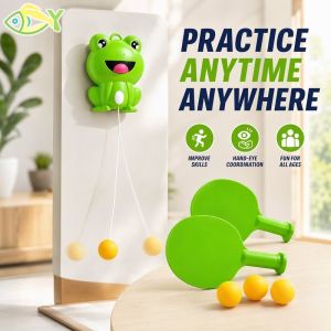 Hanging Ping Pong Self Training Set Kids Home Sports Game Family Fitness With 2 Rackets 3 Balls