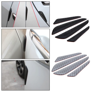Sợi Carbon viền cửa xe bảo vệ TRIM đúc tai nạn đầu bảo vệ thích hợp cho xe Sedan xe tải SUV Đen/Bạc