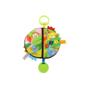 Forest Jungle Animal Digits Numbers Soft Baby Cloth Book with Teether: Infant Toddler Kid Early Educational Fabric Cloth Book