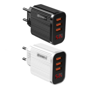 30W 3 in 1 USB USB Charging Adapter 30W Multi Port Fast Charging Phone Charging Adapter For Smartphones Tablet