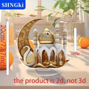 [COD] 🔥🔥🔥SHNGki 2D Acrylic Moon Craft trang trí cho ramadan lâu đài nhà thờ kiến trúc lslamic trang trí hồi giáo gia đình thu thập bảng Quà Tặng