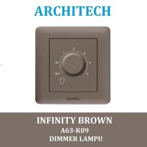 ARCHITECH INFINITY A63-K09 BROWN Sakelar - Saklar Peredup Lampu 300w