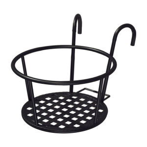 PLANTBASKET- 3Pcs/Set Hanging Basket storage shelf with hook Iron Wall Mounted Decoration Flower Pot Shelf