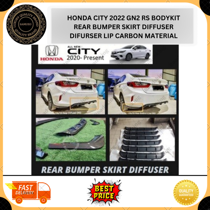 HONDA CITY 2022 GN2 RS BODYKIT REAR BUMPER SKIRT DIFFUSER DIFURSER LIP ...