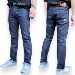 TPPJEANS Mens Denim Selvedge กางเกงยีนส์ผ้าดิบริมแดง ทรงกระบอกเล็ก ทรงสวย เป้ากระดุม ปักขนนก ป้ายหนังแท้ เฟดไได้ Size 28-36 รับชำระปลายทาง