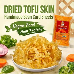 [BUY 1 GET 2] Dried Tofu Skin/Bean Curd Sheets - Natural Soybean Handmade Bean Curd Sheets Perfect for Vegan Cooking