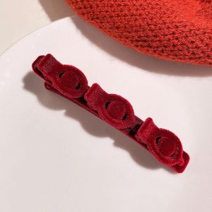 🔥🔥Roman Holiday Korean Forehead Hair Clip Flocking Hair Clip Bangs Side Braided Hairpin Autumn And Winter Hair Artifact Headdress Hair Accessories