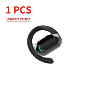 VAORLO Original 90° Rotation Adjustable Wireless Bluetooth Earphone Single Ear Bass Sports Headset Hanging Ear Noise Cancelling Headphone With Mic Ear-hook Handsfree Earbuds For All