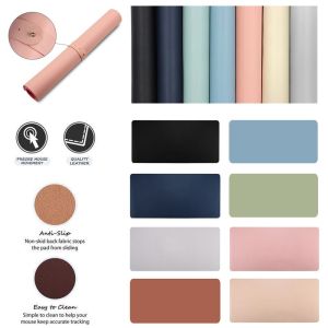 RISEDOT สีทึบ เกม ตาราง ทันสมัย แผ่นรองเมาส์คีย์บอร์ด แผ่นรองโต๊ะคอมพิวเตอร์ หนัง เบาะแล็ปท็อป