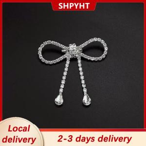 [COD] Ship within 24 hours Fashion Romantic Sweet Rhinestone Bowknot Brooch Pearl Tassel Buckle Pin Cardigan Coat Sweater Brooches Wedding Accessories