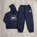 Autumn And Winter New Corteiz American Street Hip Hop Alcatraz Island Hooded Sweater Men's And Women's Couples Pants Suit Tide Korean style 2026 original. 