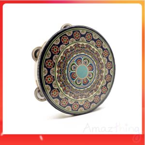 Amazthing 8 inch Wooden Flower Style Tambourine 铃鼓  Alat Muzik Percussion instrument 奥尔夫敲击乐器