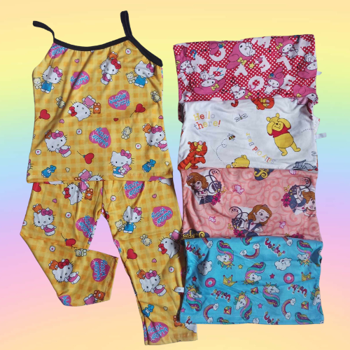 SANDO SPAGHETTI PAJAMA TERNO KIDS GIRLS SLEEPWEAR CUTE CARTOONS ...