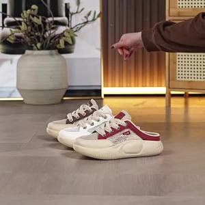 WomenS Open-Toe Slippers For Outdoor Wear 2025 New Summer Hollow-Out Single Mesh Slippers Thin Mesh Shoes 6682-2