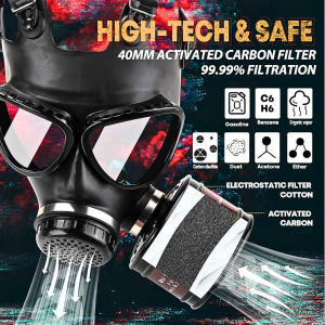 COD KIRIM CEPAT Tecto Masker Gas Beracun Respirator Full Face Pollution Protection with Filter - MF87
