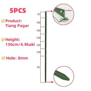 Tiang Besi  pagar 10 pcs Pagar Cyclone Column Iron Column Tiang pagar besi Fence Posts Triangle Steel Pro Fence Poles B