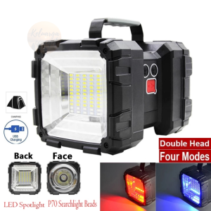 Portable Searchlight Led Usb Rechargeable Flashlight Super Bright XHP70.2 LED Waterproof Function Camping Work Light