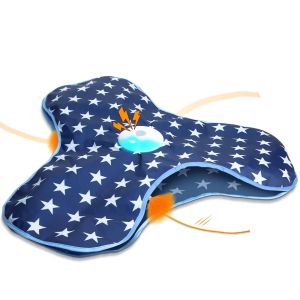 2026 Smart Cat Toys Interactive Hide and Seek Cat Toy with Mouse Squeaky Motion Activated Moving Concealed Feathers Kitten Teaser Toy