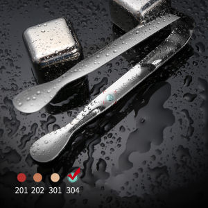 3pcs Ice Tong 304 Stainless Steel Clip Bar Ice-Cube Picker Food BBQ Clip Barbecue Clip Ice Clamp Tool Kitchen Utensils