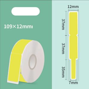 MMLUCK Giấy nhiệt Thẻ nhận dạng dây nhãn Cáp Siêu thị Nhãn dán Miếng dán đánh dấu dây mạng máy in Giấy Dán Nhãn Chống dầu Giấy nhãn nhiệt Dành cho máy ghim D110 D101 D11