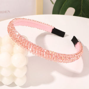 Bando Korea 1.5cm Impor dengan Aksen Kristal Permata Rhinestone Aksesoris Rambut Pesta BTR004