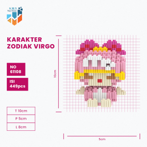 SMY Nano Blocks Zodiak Mainan Anak Mini Bricks Education Toys Balok Susun Puzzle Animasi 3D Model