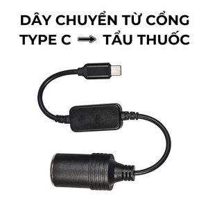 Dây Cáp Cắm Tẩu Sạc Chuyển Đổi Cổng Type-C 5V Sang 12V  Chuyển Đổi 5V 2A Cổng USB Sang 12V 8W Chuyên Dụng Cho Xe Phù hợp Camera hành trình