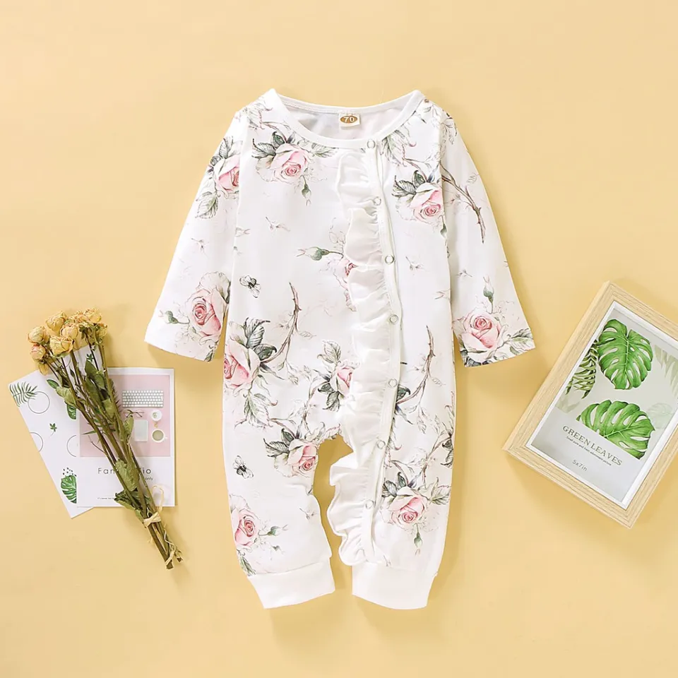 baby Floral Jumpsuit 0-18Months Newborn Baby Girl Romper pajama