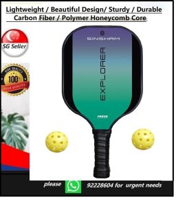 ❤SG Seller❤ Professional 1pc Carbon Fiber Lightweight Pickleball Paddles Set Grip Carbon Fiber Polymer Honeycomb Core