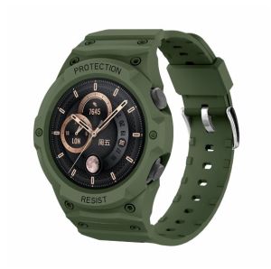 DIZO Watch R2 Carbon Fiber Case + Strap TPU Rotection Shockproof Tali Jam Armor Style 2in1 DIZO Watch R2