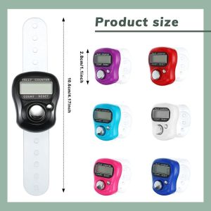 3PCS เครื่องนับนิ้ว แบบพกพา เครื่องนับอิเล็กทรอนิกส์ เครื่องนับปุ่ม แบบแมนนวล เครื่องนับมือถือ ขนาดเล็ก