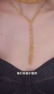Cameo hollow out lace 925 silver necklace fashiona light luxury designer sweater chain for women