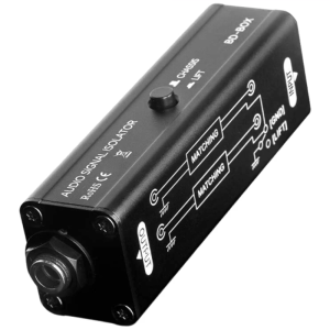 6.35mm Audios Hum Eliminators Metal Shielded Isolation Audios Noise Isolator For Studio Monitors And Live Sound Systems