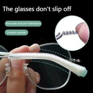 MIRELAE 1PC Spring Design Eyeglass Temple Tip Holder Frame Grips Anti Slip Ear Hook Anti-slip Sleeves Comfortable Prevent Falling Off Eyeglasses Grip for Eyeglass