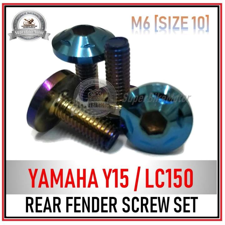 YAMAHA Y15ZR TITANIUM Rear Fender Rear Mudguard Screw Set M6