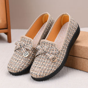 [Free Shipping] Spring And Autumn Season WomenS Canvas Shoes Flat-Soled Non-Slip Comfortable For Mothers Thick-Soled Soft-Bottomed Shoes