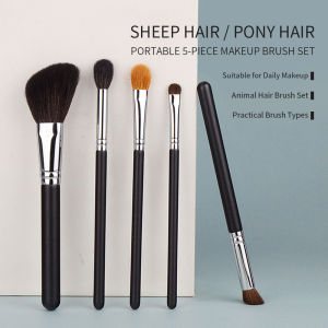 BAYBEYLA Animal hair tube portable makeup brush 5-piece set makeup brush