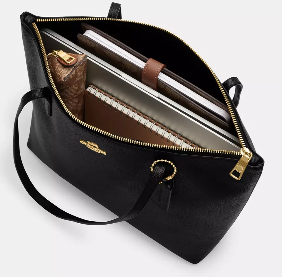 COACH コーチ トートバッグ トップジップ 通勤 ブラック 4454 Coach 