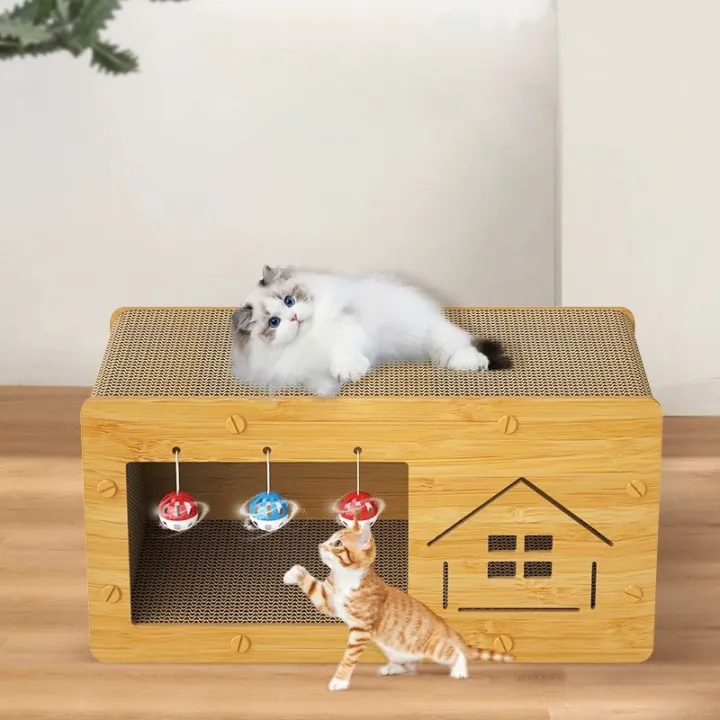 nanarak บ้านแมวพร้อมที่ลับเล็บขนาดใหญ่