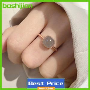 bashijian Vintage Artificial Square Ring Autumn Winter Chinese Style Geometric Finger Ring For Women Fashion Jewelry