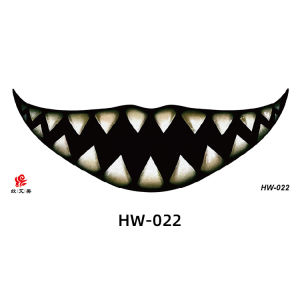 ZEEMIN Cross-border new Halloween big mouth tattoo sticker horror thriller lip DIY party decoration temporary tattoo sticker