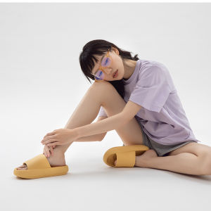 UTUNE 4.5CM Sandal Slides Women And Men Platform Home Slippers EVA Thick Sole Soft Indoor Shoes Couple Bathroom Summer Anti-slip Sandals