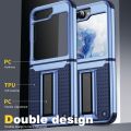 Ốp lưng cho Samsung Galaxy Z Flip 6 có chân đế, ốp lưng bảo vệ bản lề cấp quân sự chống rơi, chống trầy xước, chống sốc cho Samsung Z flip 6, màu tím nhạt. 