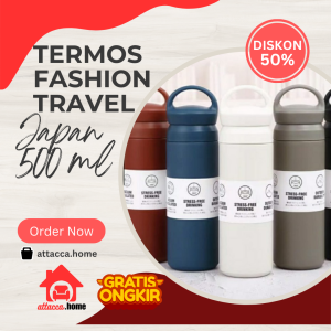 Termos Fashion Jepang 500 ML Tumbler Air Panas Tahan Lama 24 Jam Botol Kopi Thermos Minum Mini Stainless